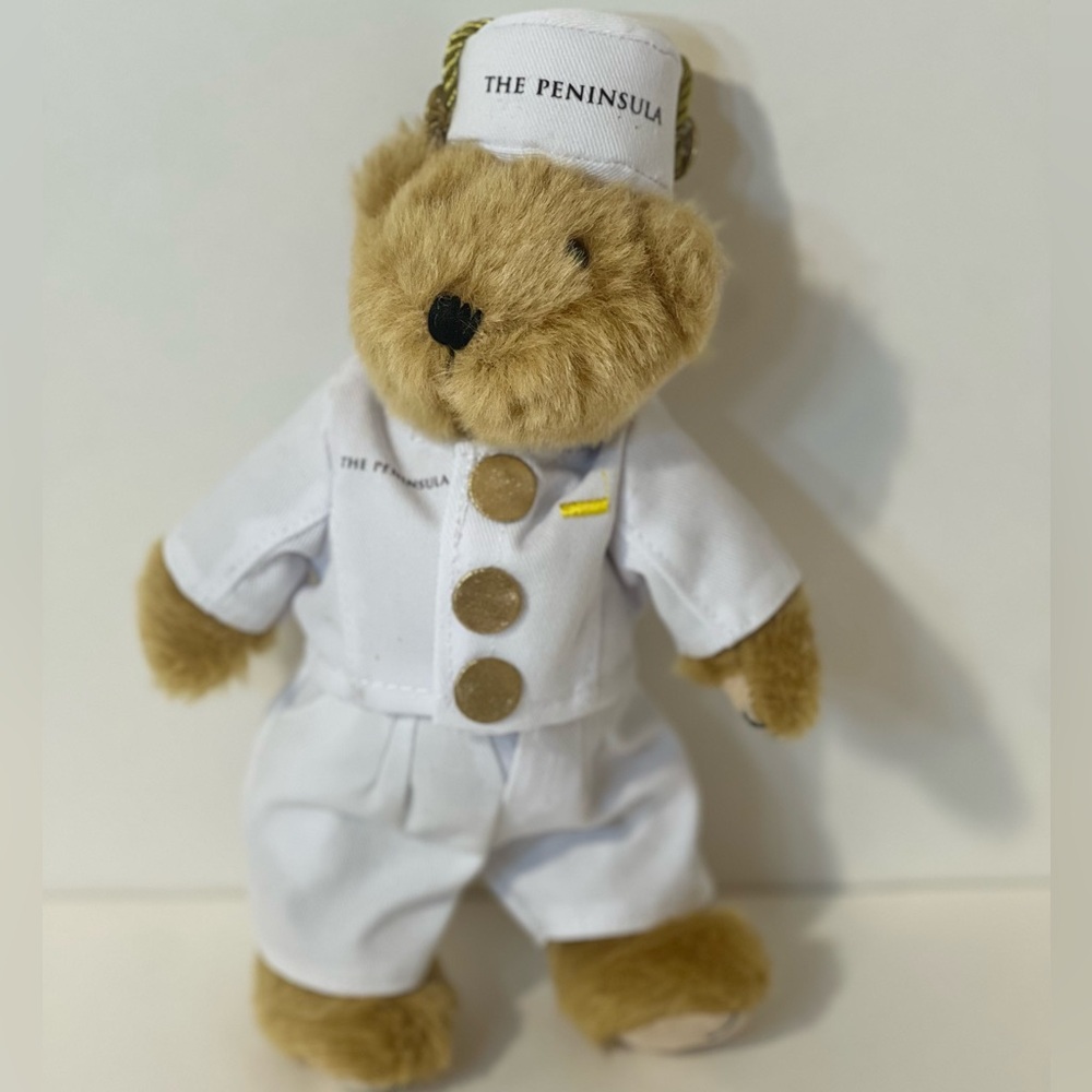 The Peninsula Chicago Hotel Pagebear Teddy Bear White Uniform Plush 9"